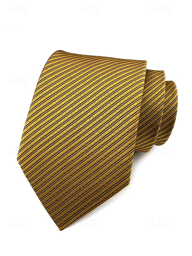 satin striped tie Men's FashionChic