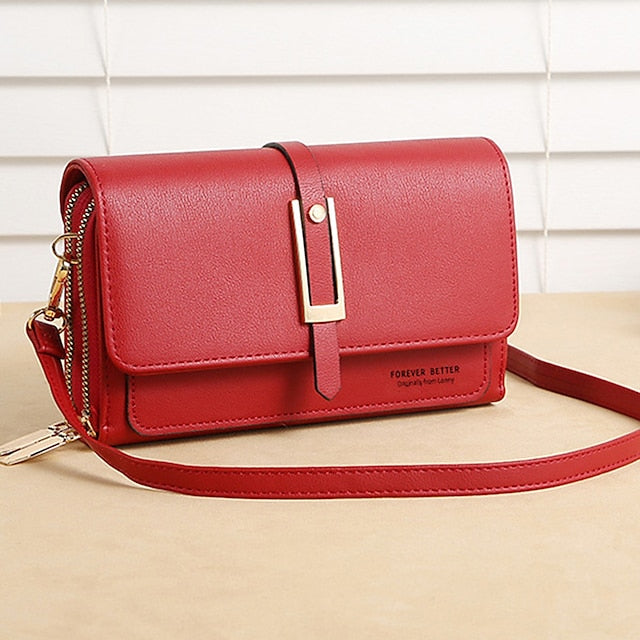 PU Crossbody Phone Bag Mobile Leather Women's Wallet FashionChic