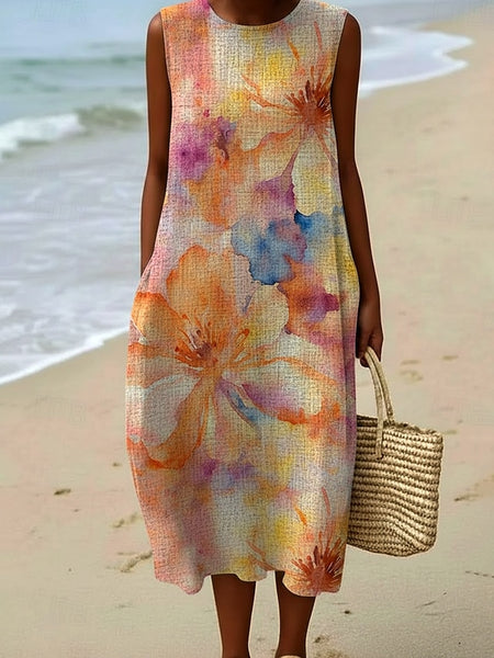 Women's Midi Dress Casual Dress Sundress Shift Dress