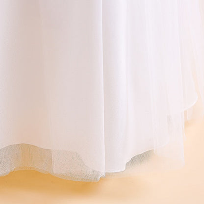 Kids Sleeveless Color Formal Girls' Dress Party Solid FashionChic