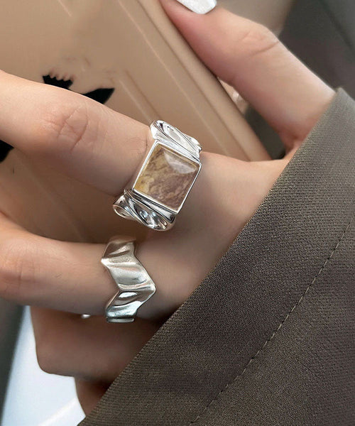 Edges Wrinkled And Silk Silver Wrapped Sterling New Candy FashionChic