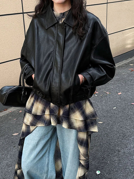 Asymmetric Khaki Plaid Neck Sleeveless Top High-Low Uniaue Halter FashionChic