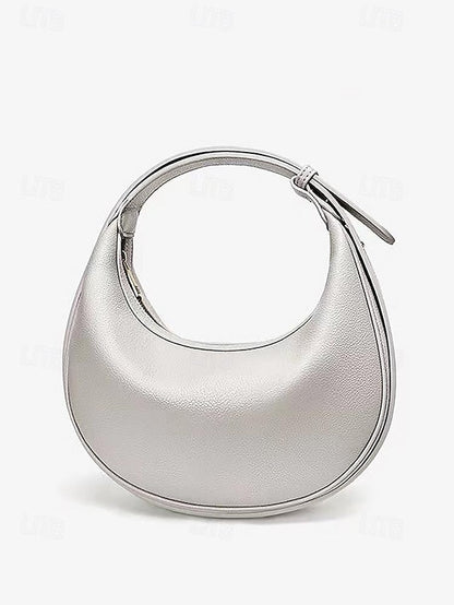 - Shoulder White Stylish Women's Elegant Crescent Bag FashionChic