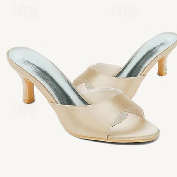Shoes Sandals Toe Kitten Wedding Heel Women's Open FashionChic