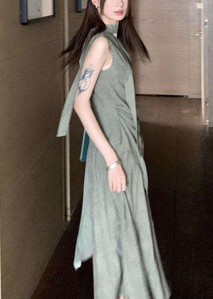 Style Green Asymmetrical Cotton Women Sets 2 Pieces Summer EE026 shopify