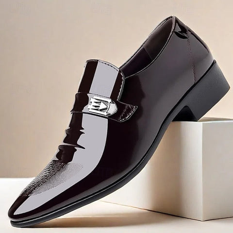Shoes Leather – Dress Patent Classic Slip-On Men's FashionChic