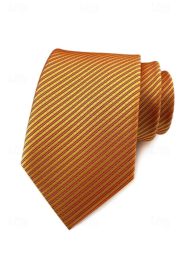 satin striped tie Men's FashionChic