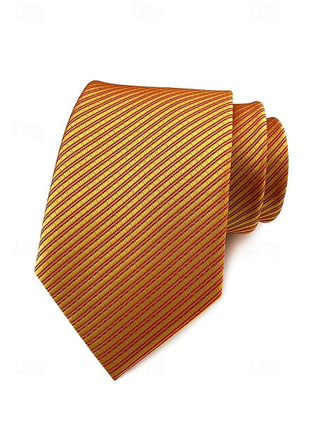 satin striped tie Men's FashionChic