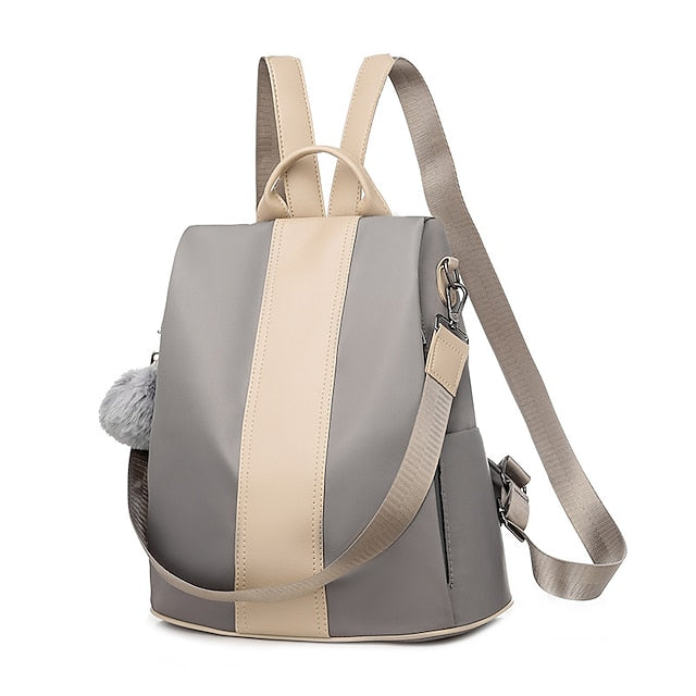 Convertible Pom Backpack Faux Purse Leather with Women's FashionChic