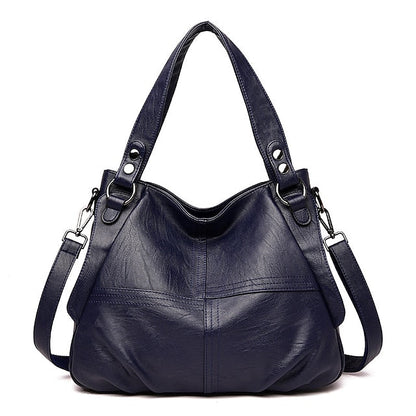Bag Burgundy – Faux Women's Large Leather Shoulder FashionChic