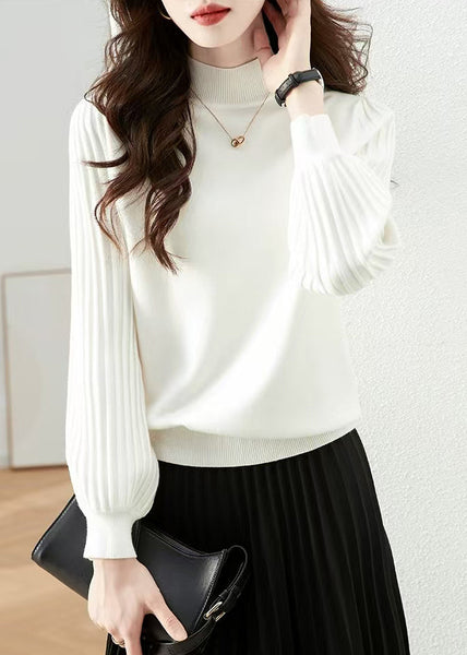 New Black Turtleneck Solid Knit Sweaters Fall QX032 shopify