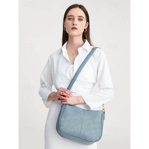 Bag Shoulder Leather Women's Chain Brown Gold Faux with FashionChic