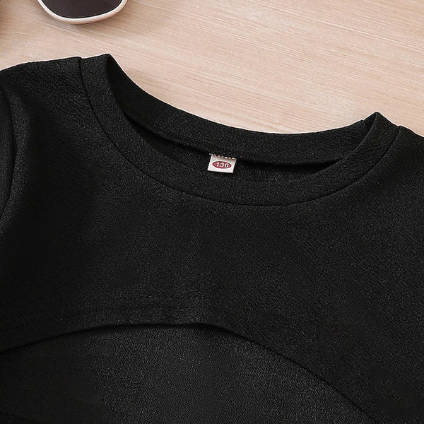 Pieces Girls' Suits 2 Dress Kids Long Color Set Block FashionChic