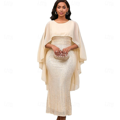 Dress the Crew of Mother Length Elegant Neck Floor Bride FashionChic