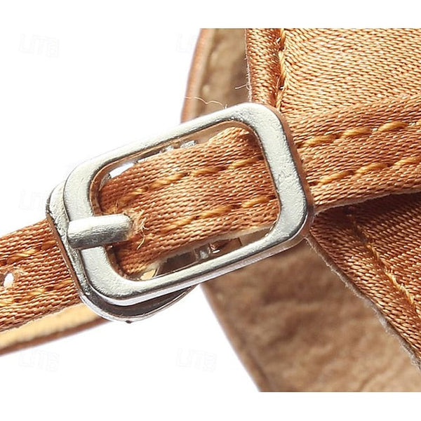 Strappy Women's Dance Satin with and Latin Design Shoes FashionChic