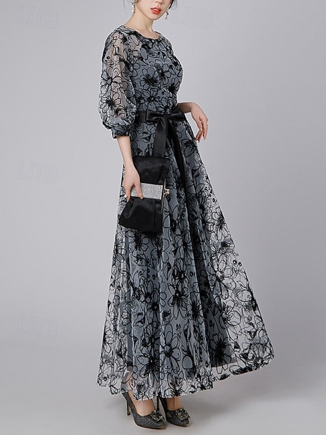 Vintage Formal Bride the Mother Dress A-Line Elegant of FashionChic