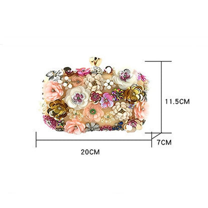– 3D Embellished Evening Women's Clutch Flower Floral FashionChic