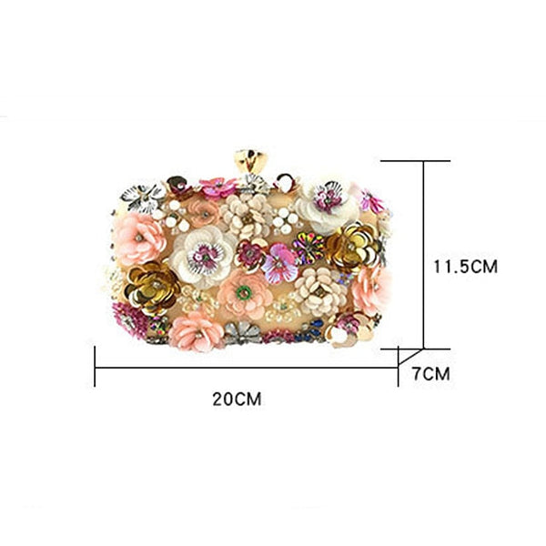 – 3D Embellished Evening Women's Clutch Flower Floral FashionChic
