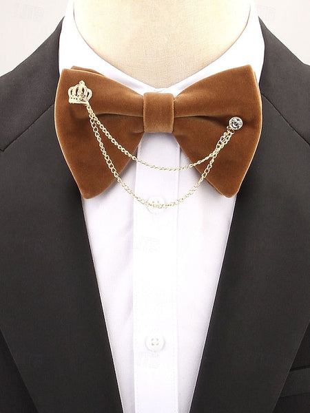 Velvet Crown and Detail with Bow Men's Chain – Tie FashionChic