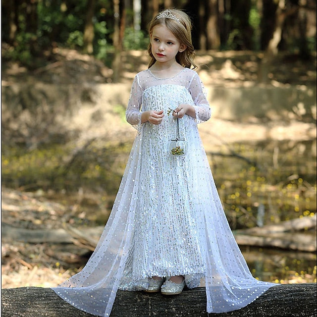 Princess Dress Movie Girl Frozen Elsa Flower Girls' FashionChic