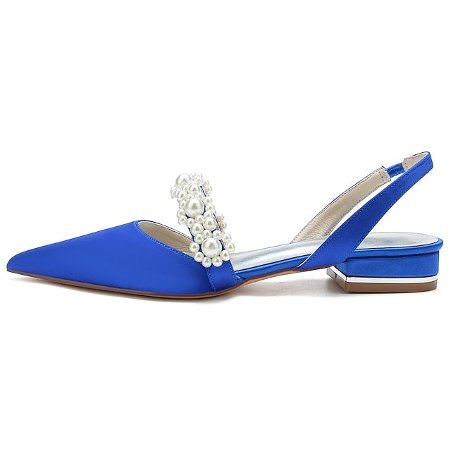 Dress Pearl White Elegant Satin with Women's Shoes FashionChic