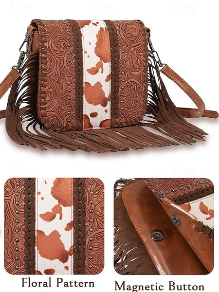 Faux Leather Women's Shoulder Multi-Pocket - Crossbody Bag FashionChic