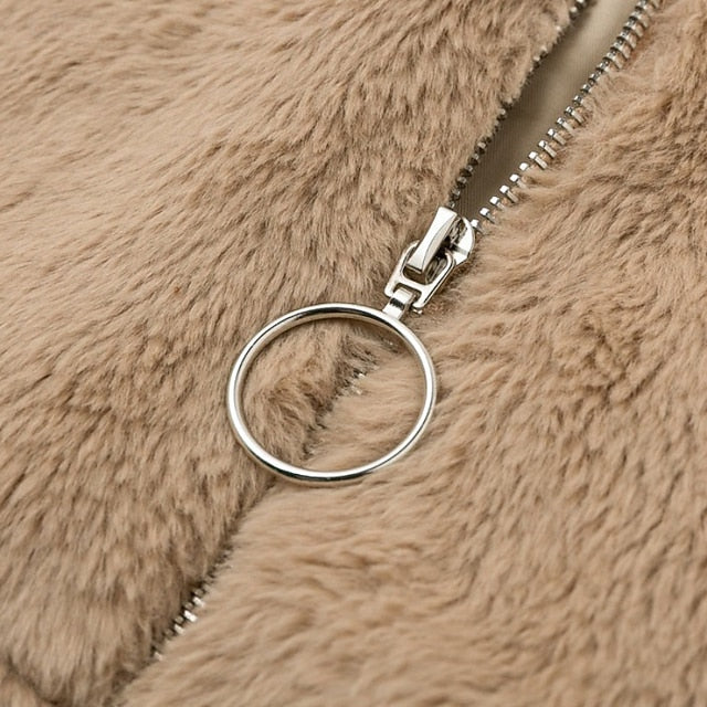 Coat Faux Fur Women's Winter Teddy Warm FashionChic