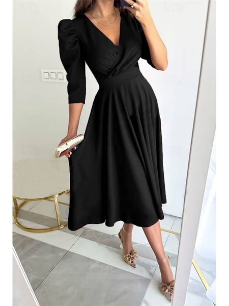 Women's Midi Dress Wrap Dress A Line Dress Casual Daily