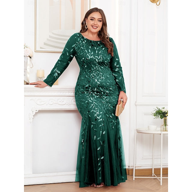 / Floor Mermaid Formal Sparkle Evening Dress Gown Trumpet FashionChic
