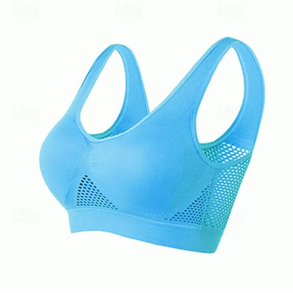 Sports Bra Hollow Mesh Back Sports Bra Fitness Yoga Vest FashionChic