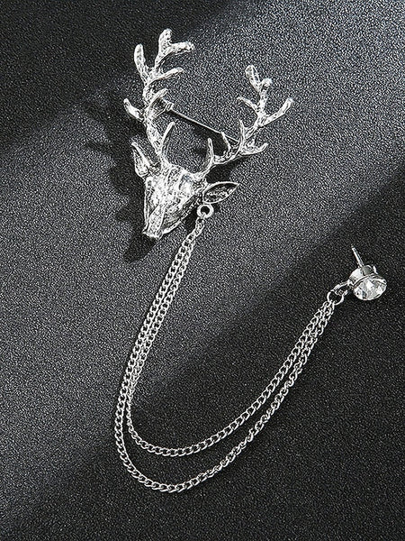 Men's Pin Brooch with Lapel Christmas Deer FashionChic