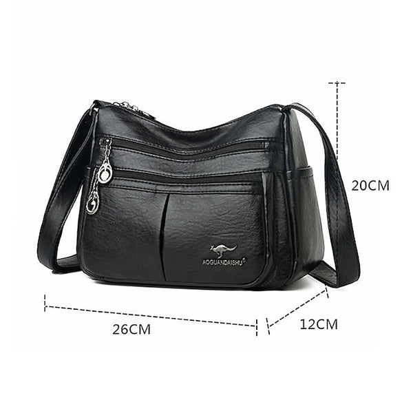 Faux Leather Women's Shoulder Multi-Pocket - Crossbody Bag FashionChic
