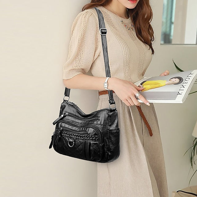 PU Women's Shoulder Leather Bag Crossbody Hobo FashionChic