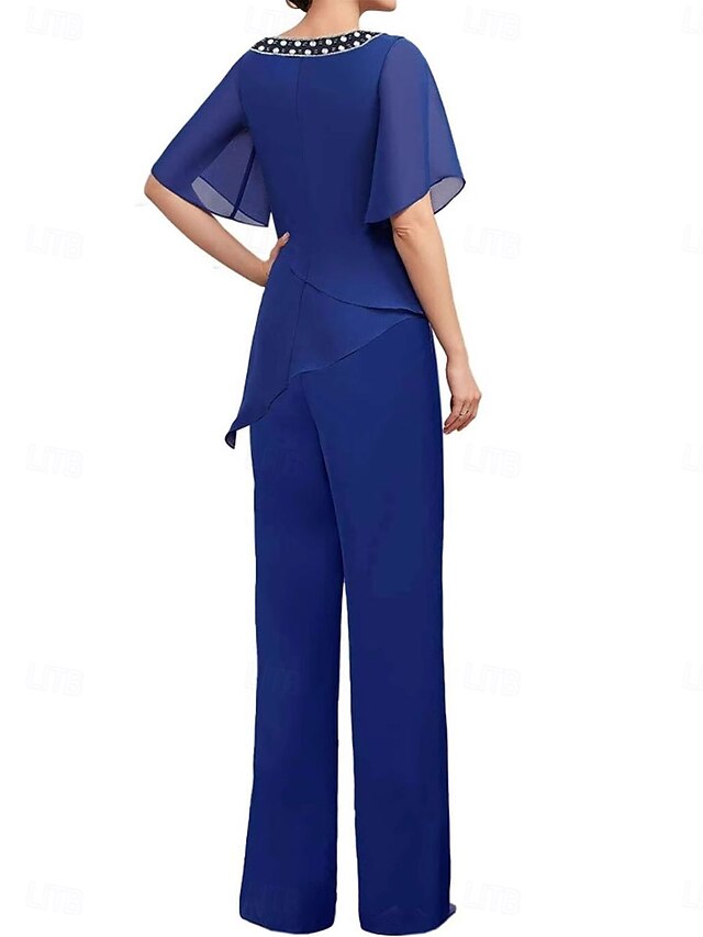 Guest Simple Elegant the Wedding Dress Pantsuit Mother of Bride FashionChic