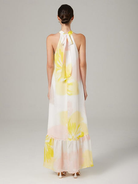 Super loose A-line summer vacation halter dress