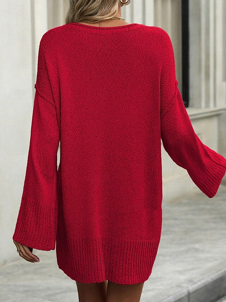 Women's Mini Dress Sweater Dress Casual Dress Fashion