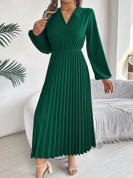 Women's Work Dress Satin A Line Dress Fashion Office Long