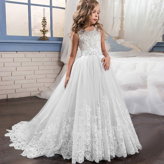 Flower Girls' Wedding Kids Sleeveless Dress Girl FashionChic
