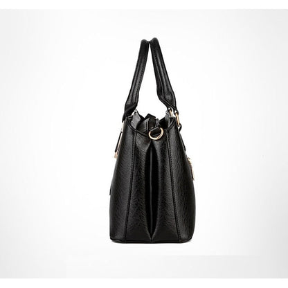 Elegant Faux Leather Structured Handbag – Green Women's FashionChic