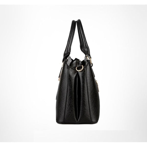 Elegant Faux Leather Structured Handbag – Green Women's FashionChic