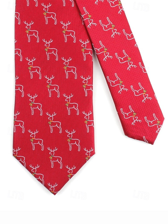 Santa Necktie with Christmas Men's FashionChic