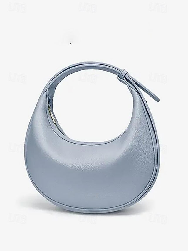 - Shoulder White Stylish Women's Elegant Crescent Bag FashionChic