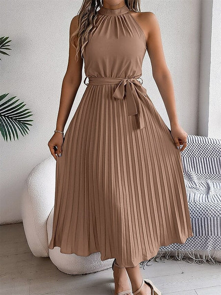 Women's Midi Dress Wrap Dress A Line Dress Pleated Dress FashionChic