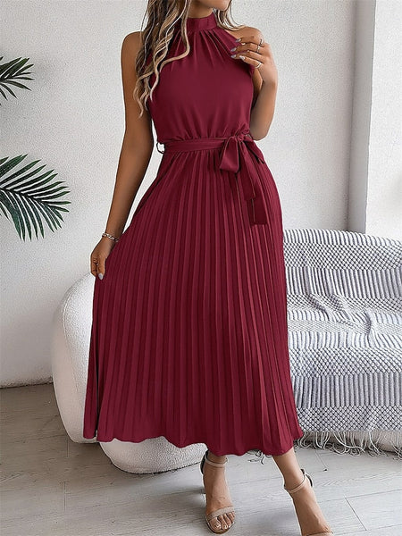 Women's Midi Dress Wrap Dress A Line Dress Pleated Dress FashionChic