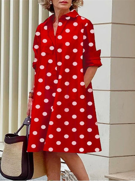 Women's Shirt Dress Casual Dress Shift Dress Midi Dress FashionChic