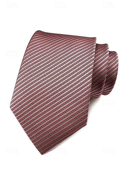 satin striped tie Men's FashionChic