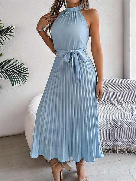 Women's Midi Dress Wrap Dress A Line Dress Pleated Dress FashionChic