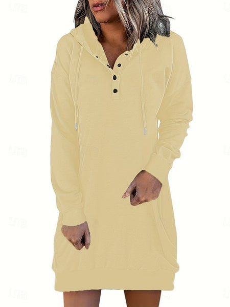 Women's Hoodie Dress Mini Dress Shift Dress Casual Daily FashionChic