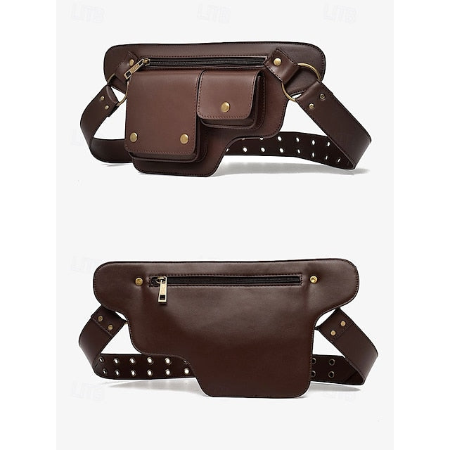 Utility Bag with Vintage Belt Women's Leather Faux FashionChic