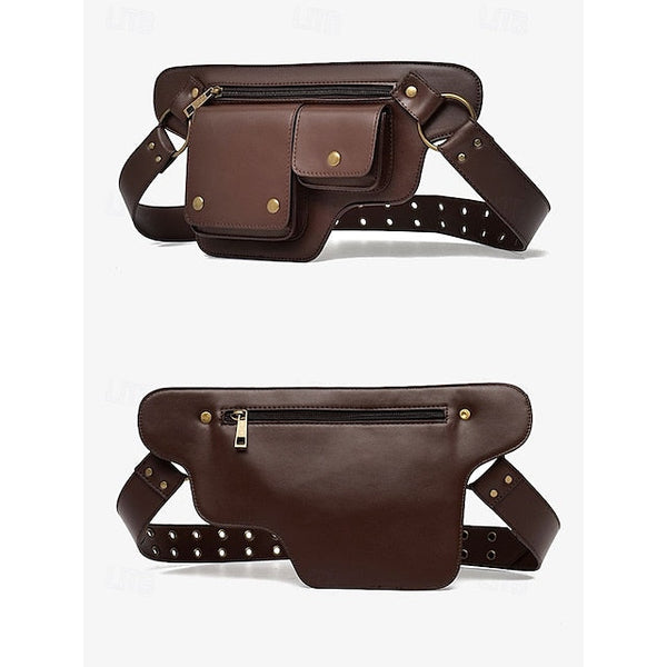 Utility Bag with Vintage Belt Women's Leather Faux FashionChic